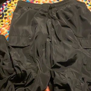 Black cargo fashion pants